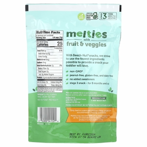 Beech-Nut, Melties с фруктами и овощами, от 8 месяцев, яблоко и тыква, 28 г (1 унция)