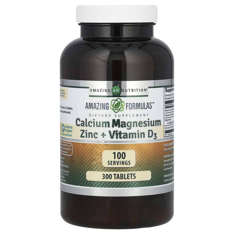 Amazing Nutrition, Amazing Formulas, кальций, магний, цинк и витамин D3, 300 таблеток