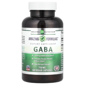 Amazing Nutrition, Габа, 750 мг, 100 вегетарианских капсул
