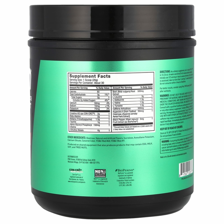 JYM Supplement Science, Pre JYM, высокоэффективное средство перед тренировкой, с вишней, 780 г (1,7 фунта)