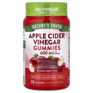 Nature's Truth, яблочный уксус в жевательных таблетках, со вкусом яблока, 75 жевательных таблеток