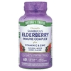 Nature's Truth, Иммунный комплекс Sambucus Black Elderberry, плюс витамин C и цинк, натуральная смесь ягод, 60 жевательных таблеток