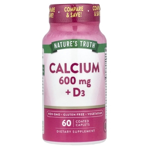 Nature's Truth, Кальций + D3, 60 капсул в оболочке