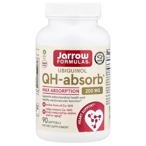 Jarrow Formulas, QH-Absorb®, убихинол, максимальное усвоение, 200 мг, 90 капсул