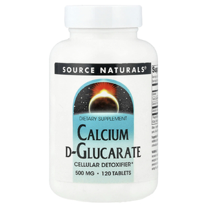 Source Naturals, D-глюкарат кальция, 120 таблеток (500 мг в 1 таблетке)