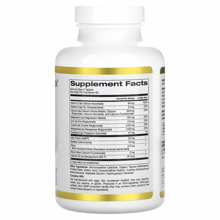 California Gold Nutrition, Bone Boost, добавка для поддержки здоровья костей, 120 таблеток