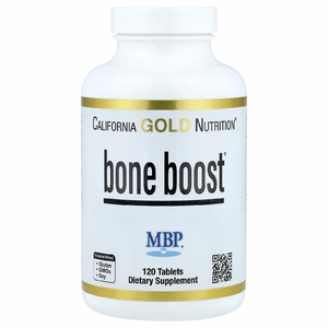 California Gold Nutrition, Bone Boost®, добавка для здоровья костей с кальцием, магнием, витамином C и калием, 120 таблеток