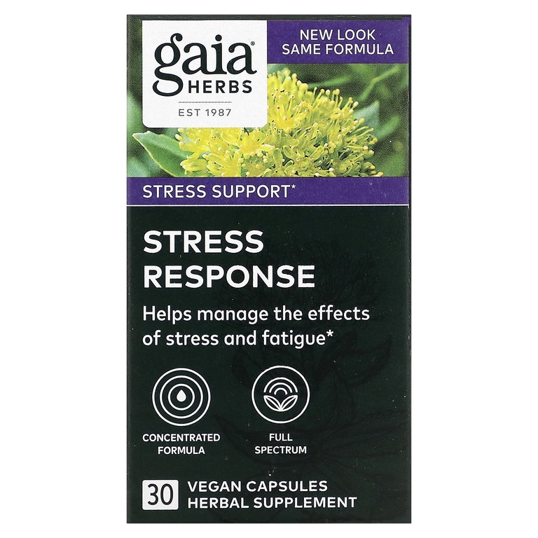 Gaia Herbs, Stress Response, 30 веганских капсул
