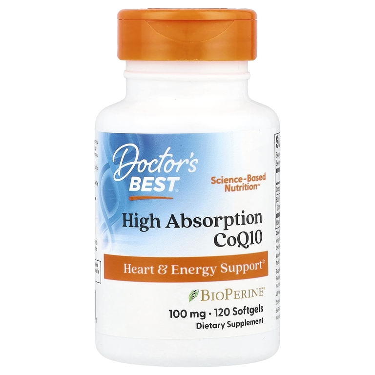 Doctor's Best, легкоусвояемый коэнзим Q10, 100 мг, 120 капсул