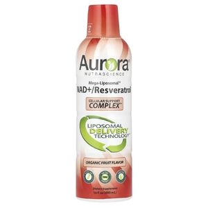 Aurora Nutrascience, Мега-липосомальный НАД + / ресвератрол, органические фрукты, 480 мл (16 жидк. унц.)