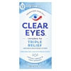 Clear Eyes, Triple Action, увлажняющие / снимающие покраснение капли для глаз, 15 мл (0,5 жидк. унц.)