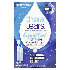 TheraTears, Nighttime Dry Eye Therapy, Гель-лубрикант для глаз, 30 одноразовых флаконов