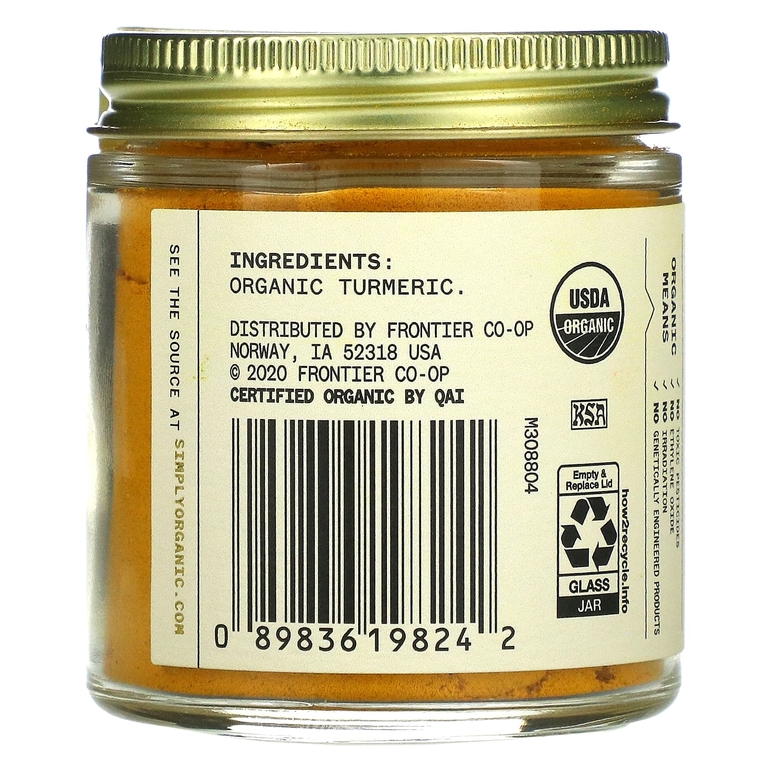 Simply Organic, Single Origin, гватемальская куркума, 58 г (2,05 унции)
