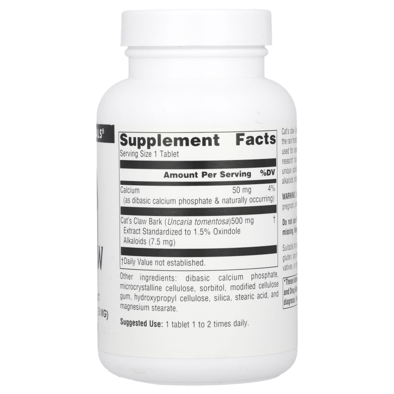 Source Naturals, Растение кошачий коготь, 500 мг, 120 таблеток (Товар снят с продажи) 