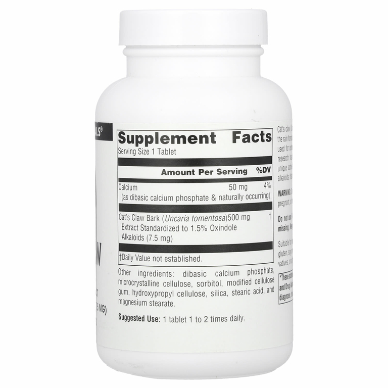 Source Naturals, Растение кошачий коготь, 500 мг, 120 таблеток (Товар снят с продажи) 