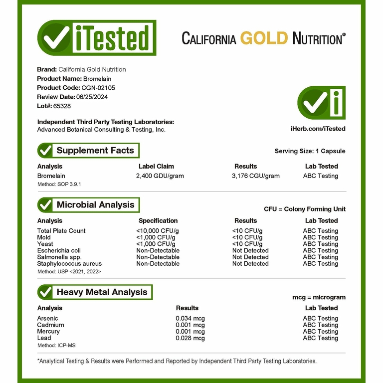 California Gold Nutrition, бромелаин, 625 мг, 90 растительных капсул