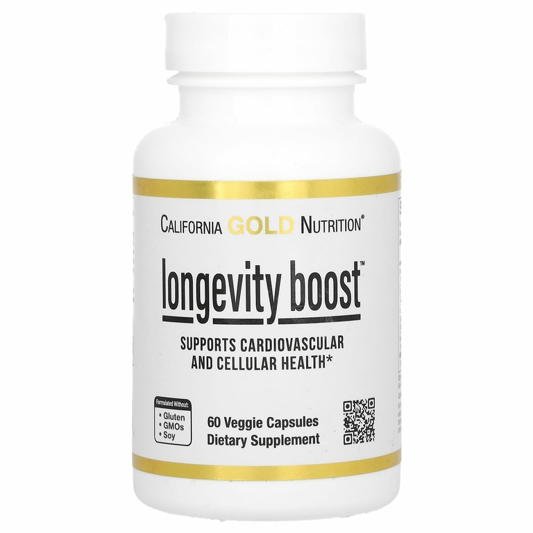 California Gold Nutrition, Longevity Boost, 60 растительных капсул