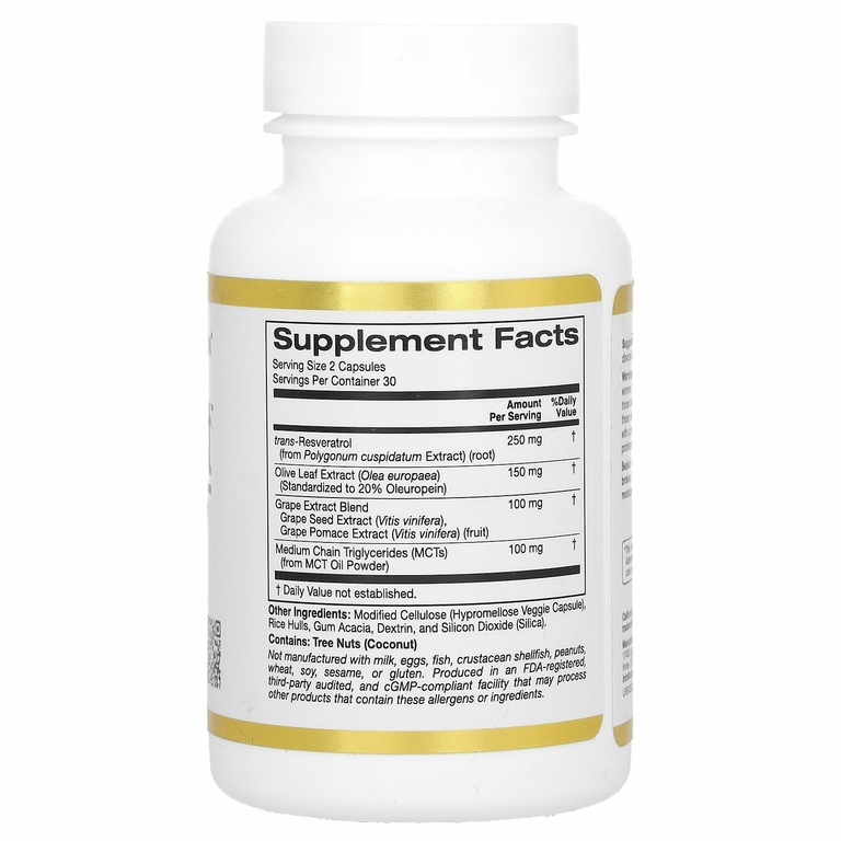 California Gold Nutrition, Longevity Boost, 60 растительных капсул