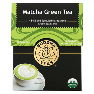 Buddha Teas, Organic Tea, зеленый матча, 18 чайных пакетиков, 27 г (0,96 унции)