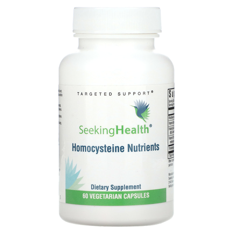 Seeking Health, Homocysteine Nutrients, добавка для поддержания здорового уровня гомоцистеина, 60 вегетарианских капсул