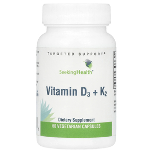 Seeking Health, Витамин D3 + K2, 60 вегетарианских капсул
