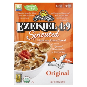 Food For Life, Иезекииль 4: 9, хлопья из пророщенных хлопьев без муки, оригинальные, 397 г (14 унций) (Товар снят с продажи) 