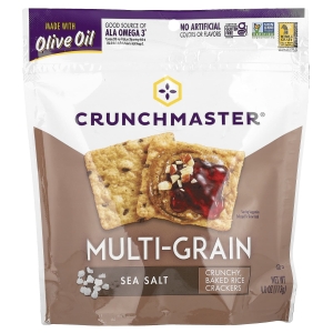 Crunchmaster, Мультизерновые, хрустящие рисовые крекеры, морская соль, 113 г (4 унции) (Товар снят с продажи) 
