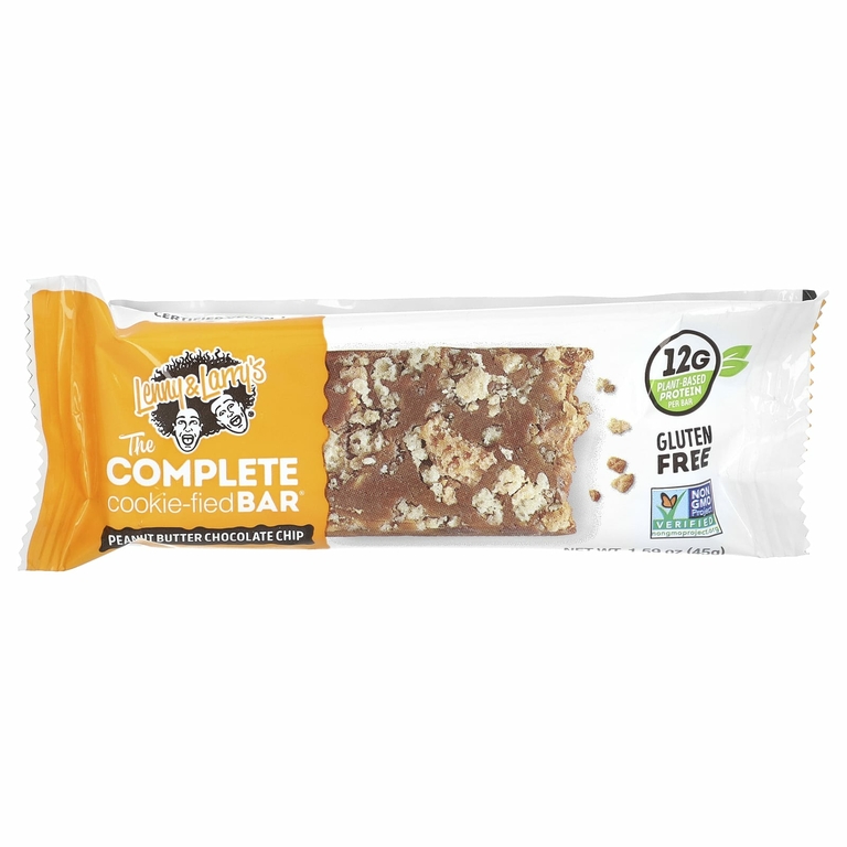 Lenny & Larry's, The Complete Cookie-fied Bar, арахисовая паста и шоколадная крошка, 9 батончиков, 45 г (1,59 унции)