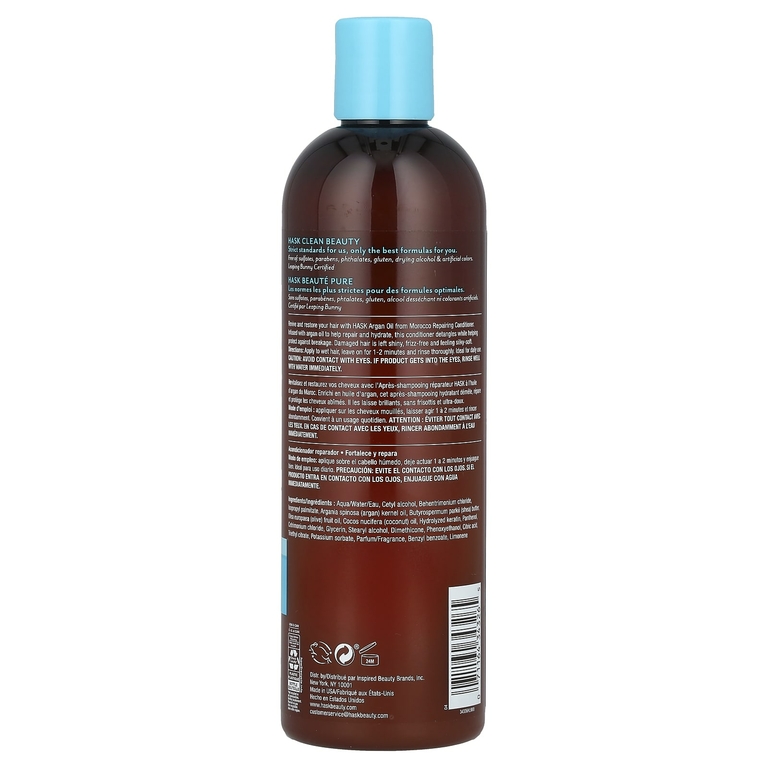 Hask Beauty, Масло арганы из Марокко, восстанавливающий кондиционер, 12 жидких унций (355 мл)
