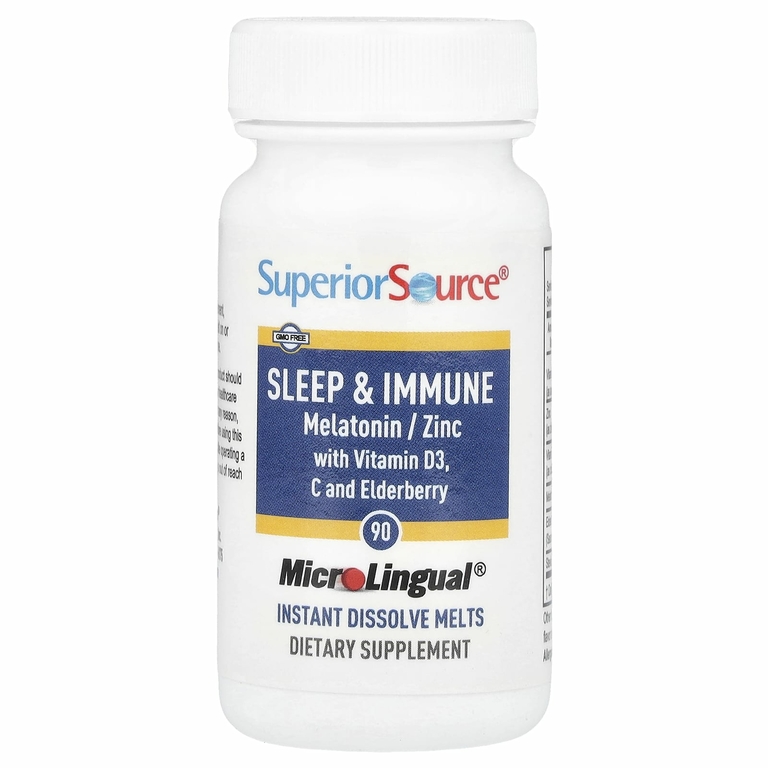 Superior Source, Sleep & Immune, 90 MicroLingual Instant Dissolve Melts