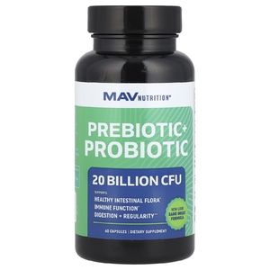 MAV Nutrition, Pre-Pro, пребиотик и пробиотик, 60 растительных капсул