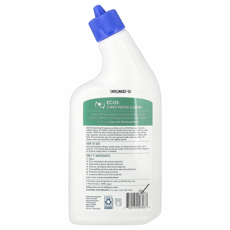 Earth Friendly Products, Ecos, средство для чистки туалета, кедр, 710 мл (24 жидк. унц.)