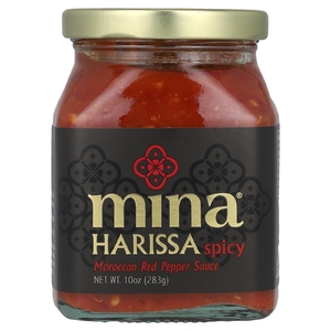 Mina, Harissa Spicy, марокканский соус из красного перца, 283 г (10 унций)