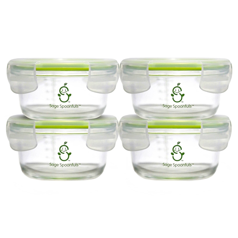 Sage Spoonfuls, Прочные стеклянные миски, 4 упаковки, 210 мл (7 унций)