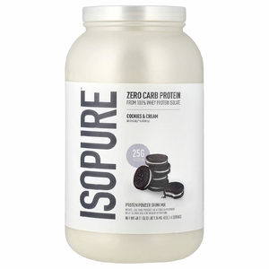 Isopure, протеиновый порошок со вкусом печенья и крема, 1,36 кг (3 фунта)