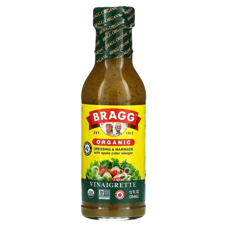 Bragg, Органическая заправка и маринад с яблочным уксусом, винегрет, 354 мл (12 жидк. унц.)