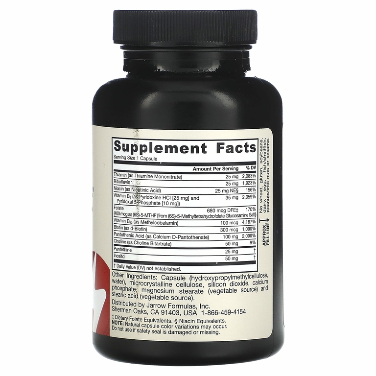 Jarrow Formulas, комплекс витаминов группы B B-Right®, 100 растительных капсул