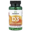 Swanson Vitamins, витамин D3, высокоактивный, 25 мкг (1000 МЕ), 250 капсул