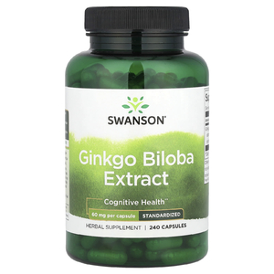 Swanson Vitamins, Экстракт гинкго билоба, 60 мг, 240 капсул