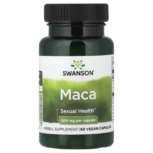 Swanson Vitamins, мака, 500 мг, 60 веганских капсул