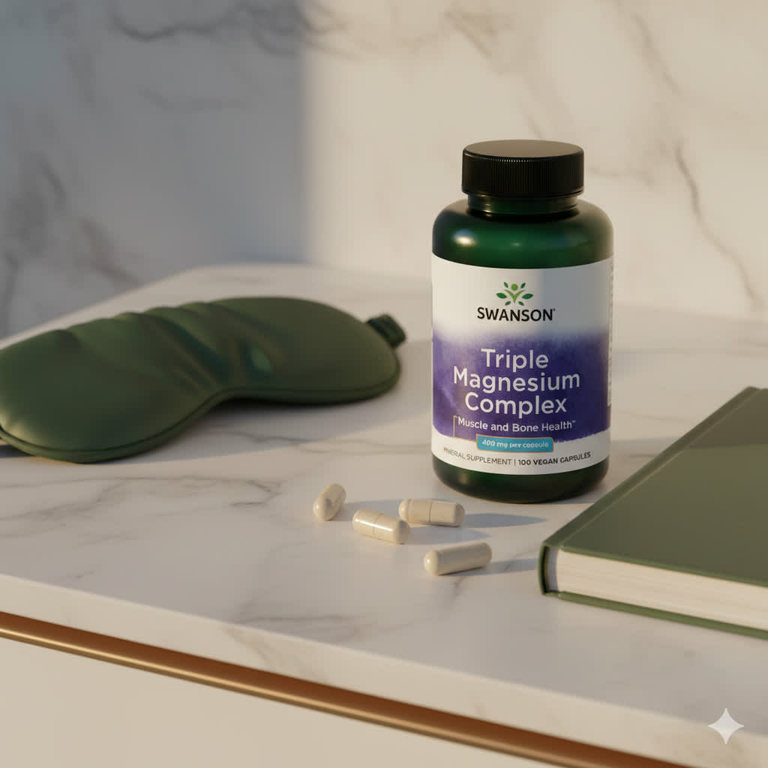 Swanson Vitamins, Комплекс тройного магния, 400 мг, 100 капсул