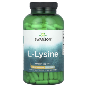 Swanson Vitamins, L-лизин, 500 мг, 300 капсул