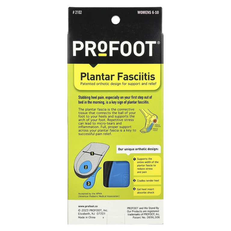 Profoot, Подошвенный фасциит, женщины 6–10 лет, 1 пара