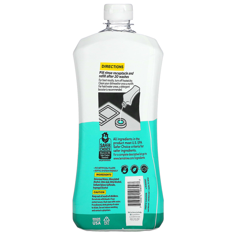 Lemi Shine, Блеск + сухое ополаскивание, 627 мл (21,2 унции) (Товар снят с продажи) 