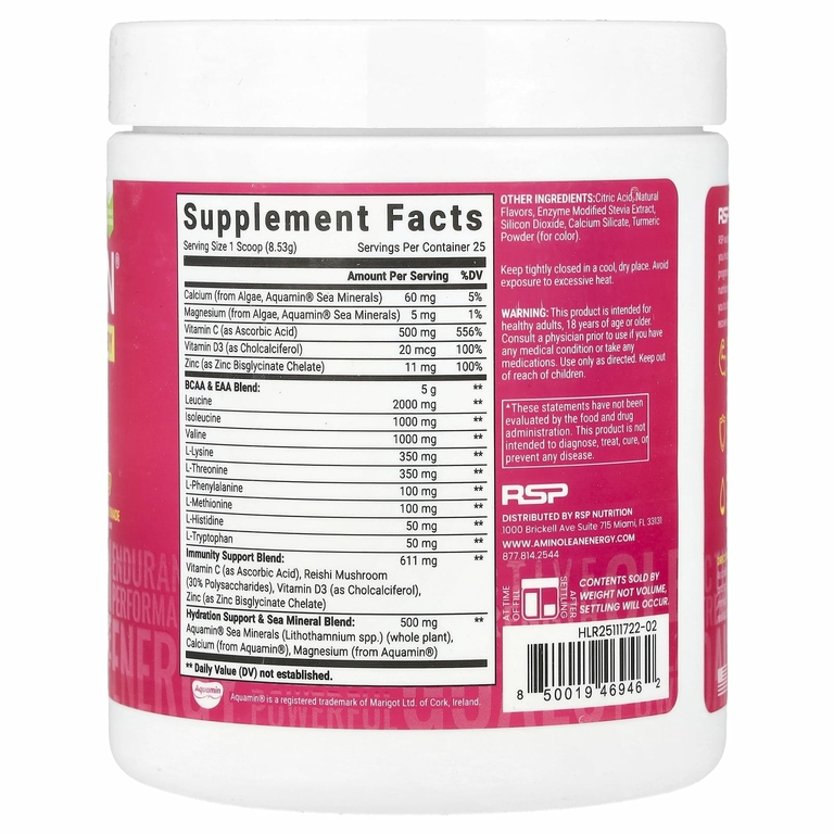 RSP Nutrition, AminoLean Recovery, лимонад из гибискуса, 210 г (7,40 унции)