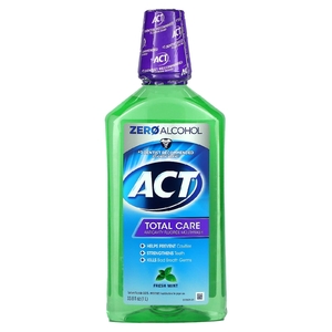 Act, Total Care, ополаскиватель для рта с фторидом, против кариеса, без спирта, свежая мята, 1 л (33,8 жидк. унции)