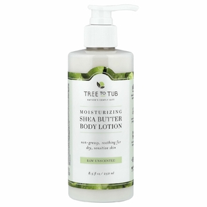 Tree To Tub, увлажняющий лосьон для тела с маслом ши, для сухой и чувствительной кожи, необработанный, без запаха, 250 мл (8,5 жидк. унции)