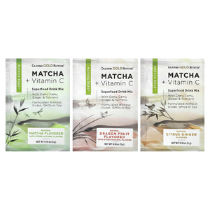 California Gold Nutrition, Matcha Road, матча с витамином C, упаковка пробников, 3 шт.