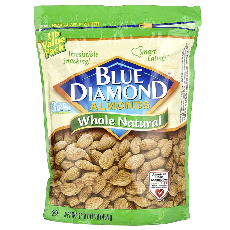 Blue Diamond, Миндаль, цельный натуральный, 454 г (16 унций)