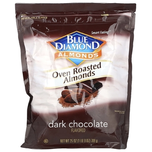 Blue Diamond, Almonds, обжаренный в духовке миндаль, темный шоколад, 709 г (25 унций)